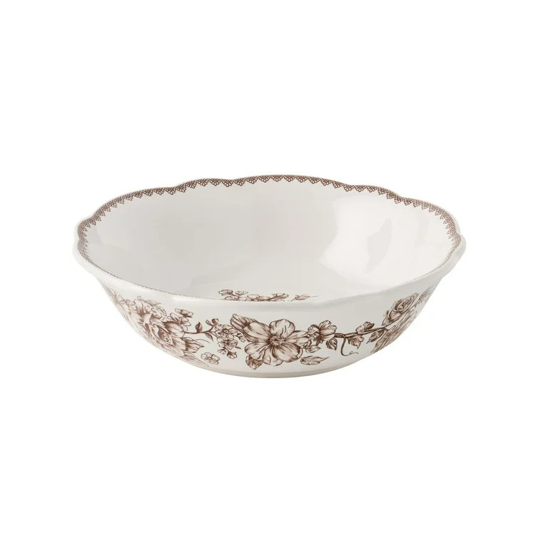 The Pioneer Woman Agatha 12-Piece Stoneware Dinnerware Set, Brown - Walmart.com | Walmart (US)