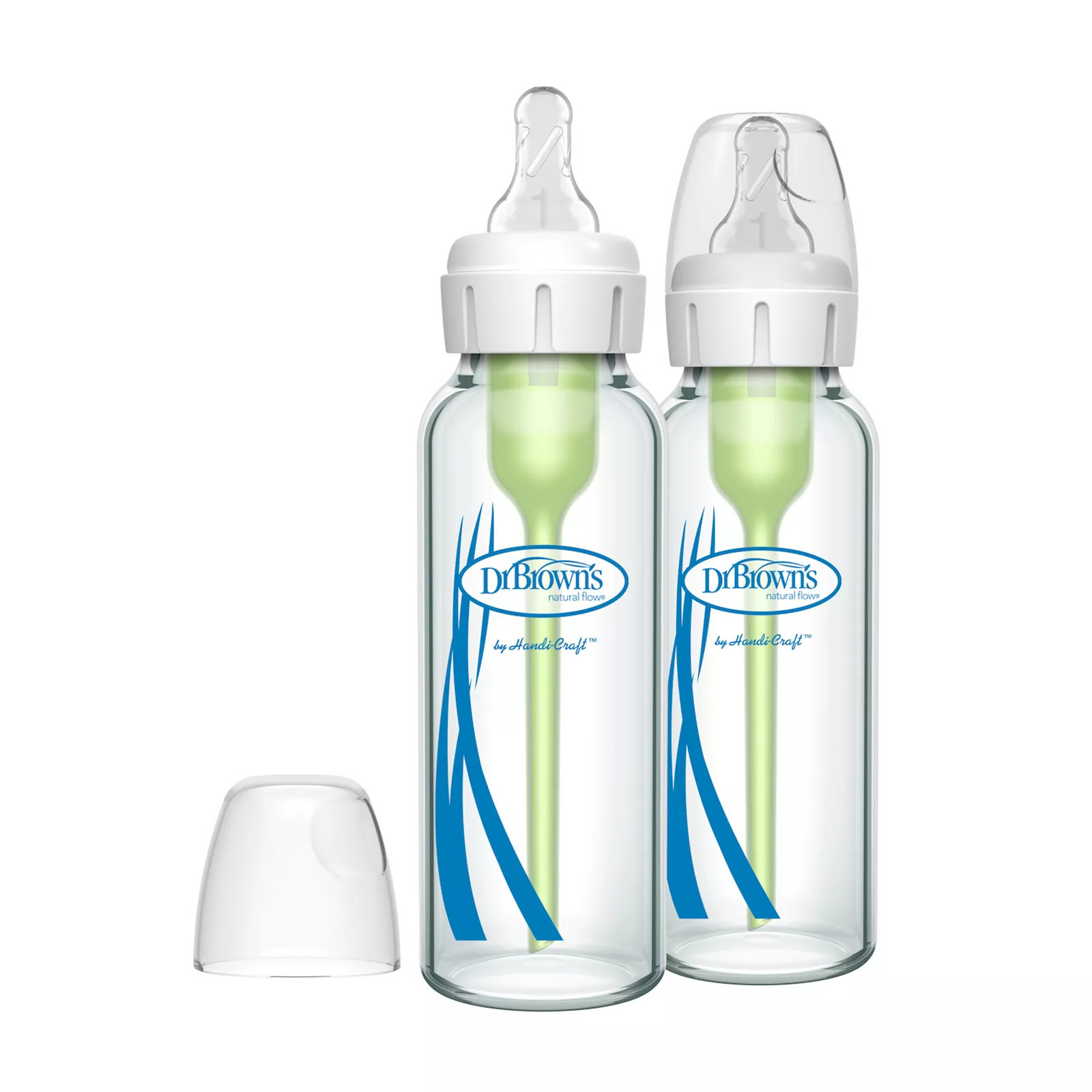 Dr. Brown's Natural Flow Anti-Colic Options+ 2-Pack 8-oz. Narrow Glass Newborn Baby Bottles, Clear | Kohl's