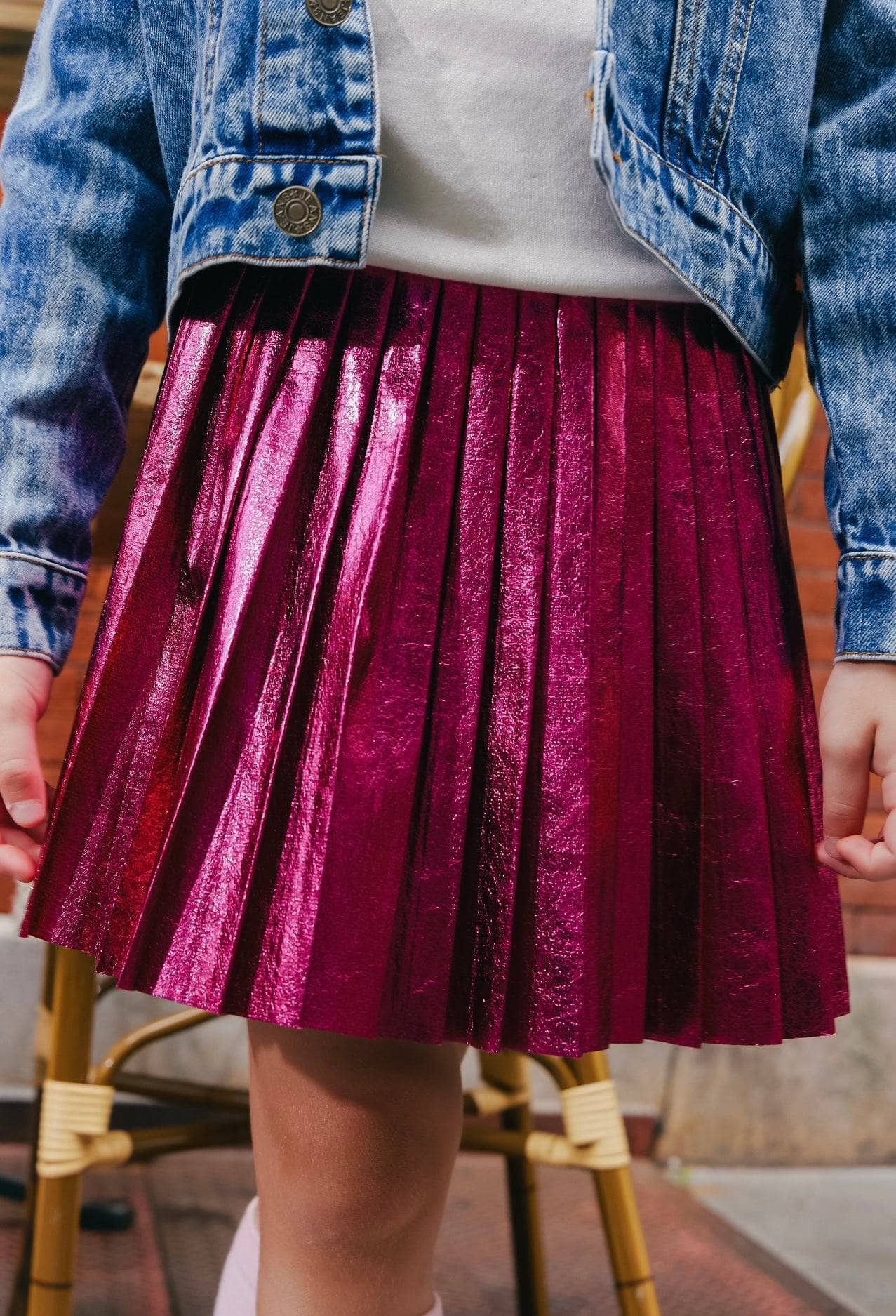Foil Pleated Skirt | Lola + The Boys