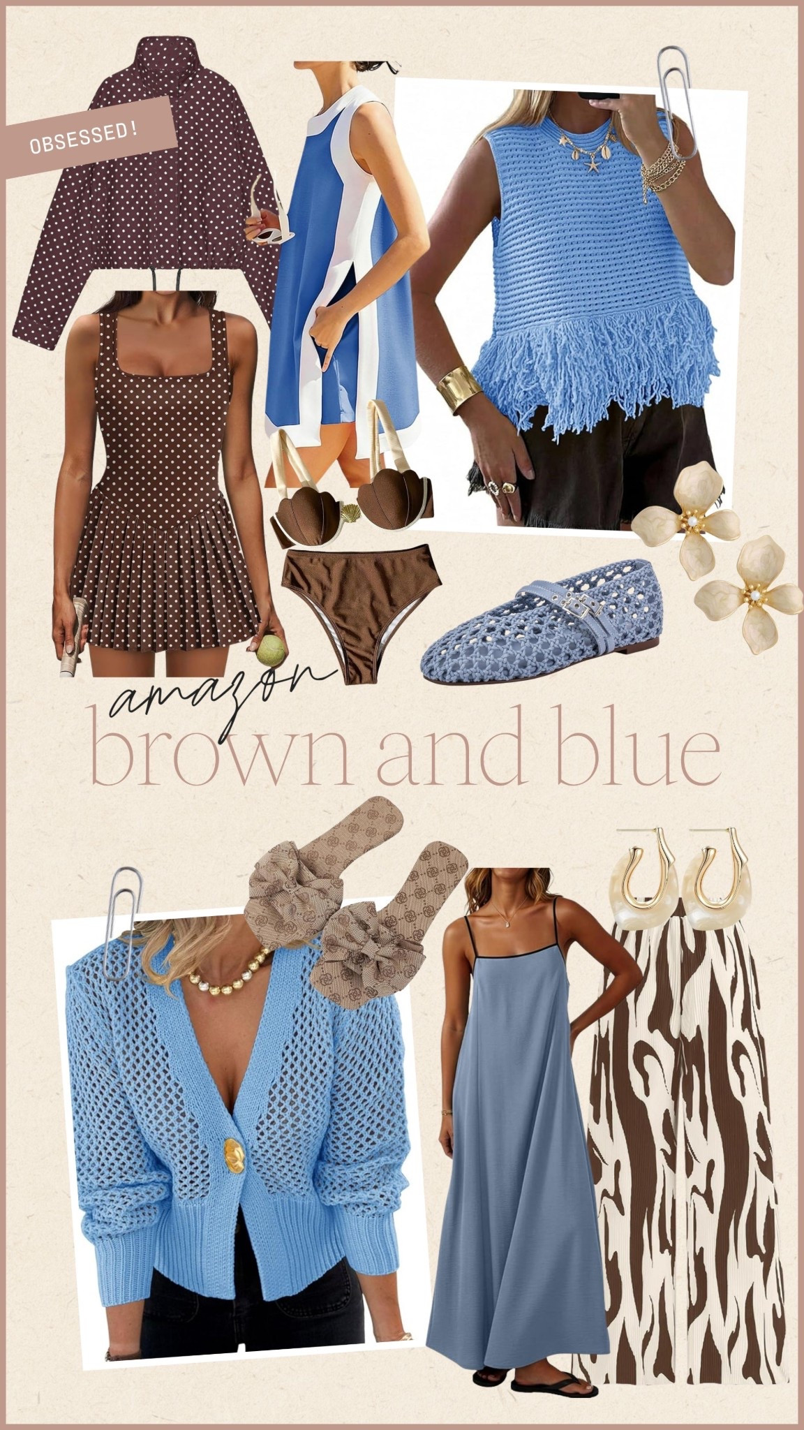 Amazon brown and blue! 