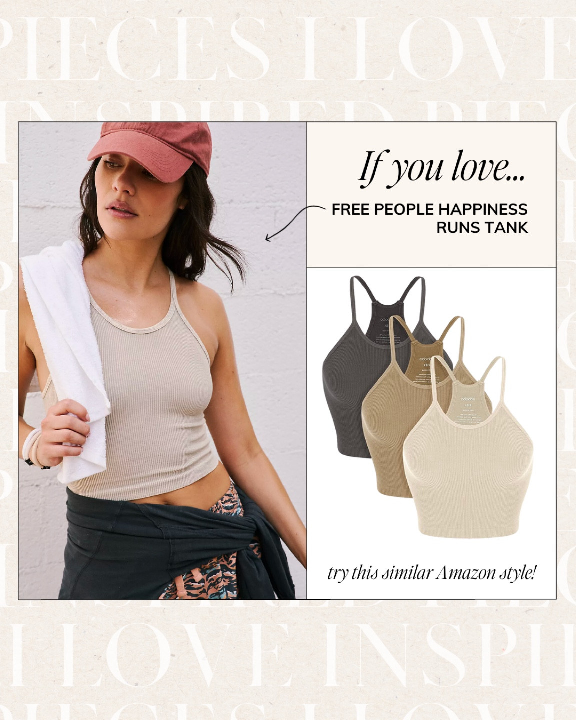 Free People Happiness Run inspired tanks. True to size! $28 for 3 pack vs $40 for one! 

#LTKunder50 #LTKFind #LTKSeasonal