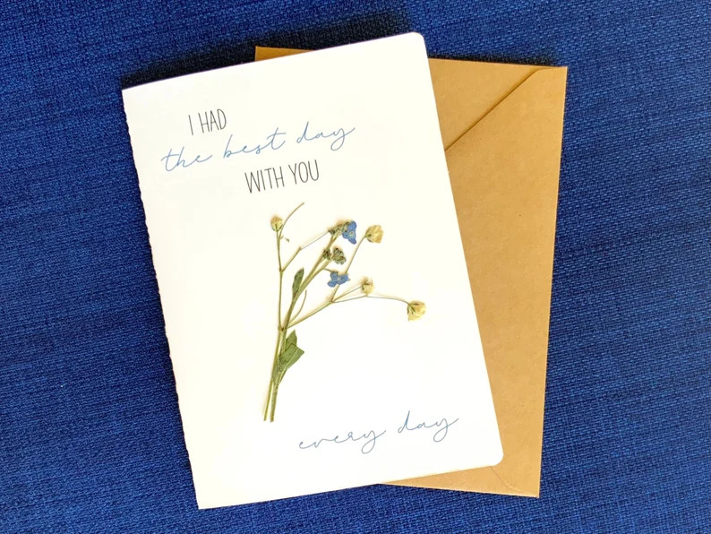 The Best Day card/ Taylor Swift card for mom with pressed flowers / birthday card for mom | Etsy (US)