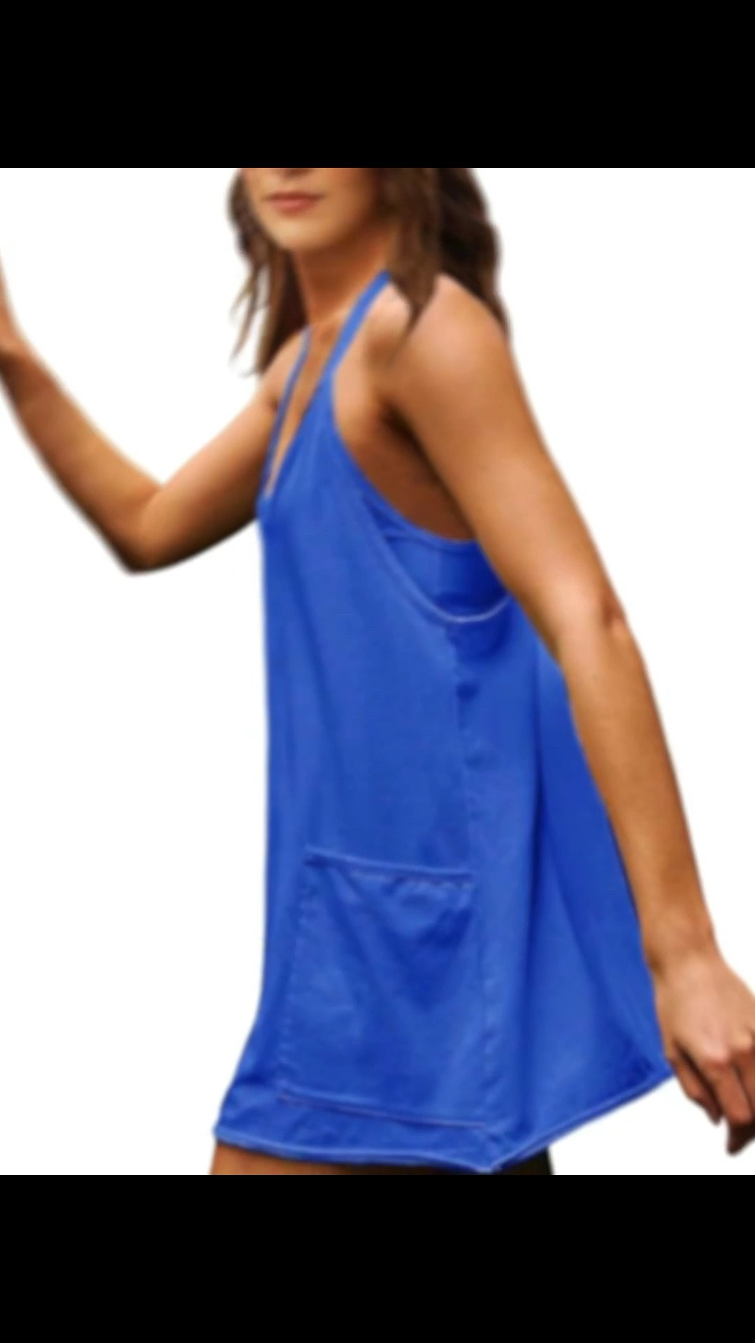 LocalWomen's Sport Mini Dresses Inner Shorts Sets Summer Sleeveless Sundresses Hot Mini Dresses