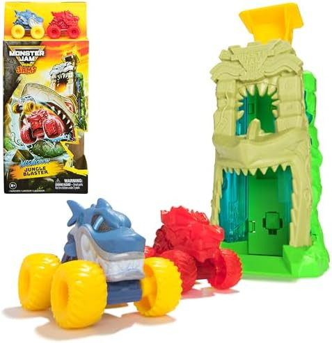 Monster Jam Mini Jams, Megalodon Jungle Blaster Launcher Playset, 2 Exclusive Die-Cast Monster Tr... | Amazon (CA)