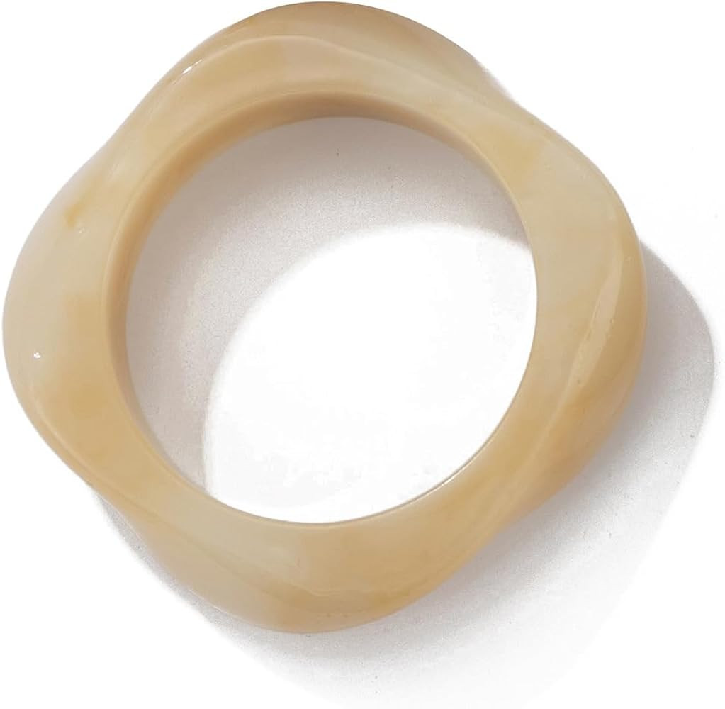 MIFYNN Chunky Transparent Acrylic Bangle Irregular Large Square Bangle Geometric Polygon Transpar... | Amazon (US)