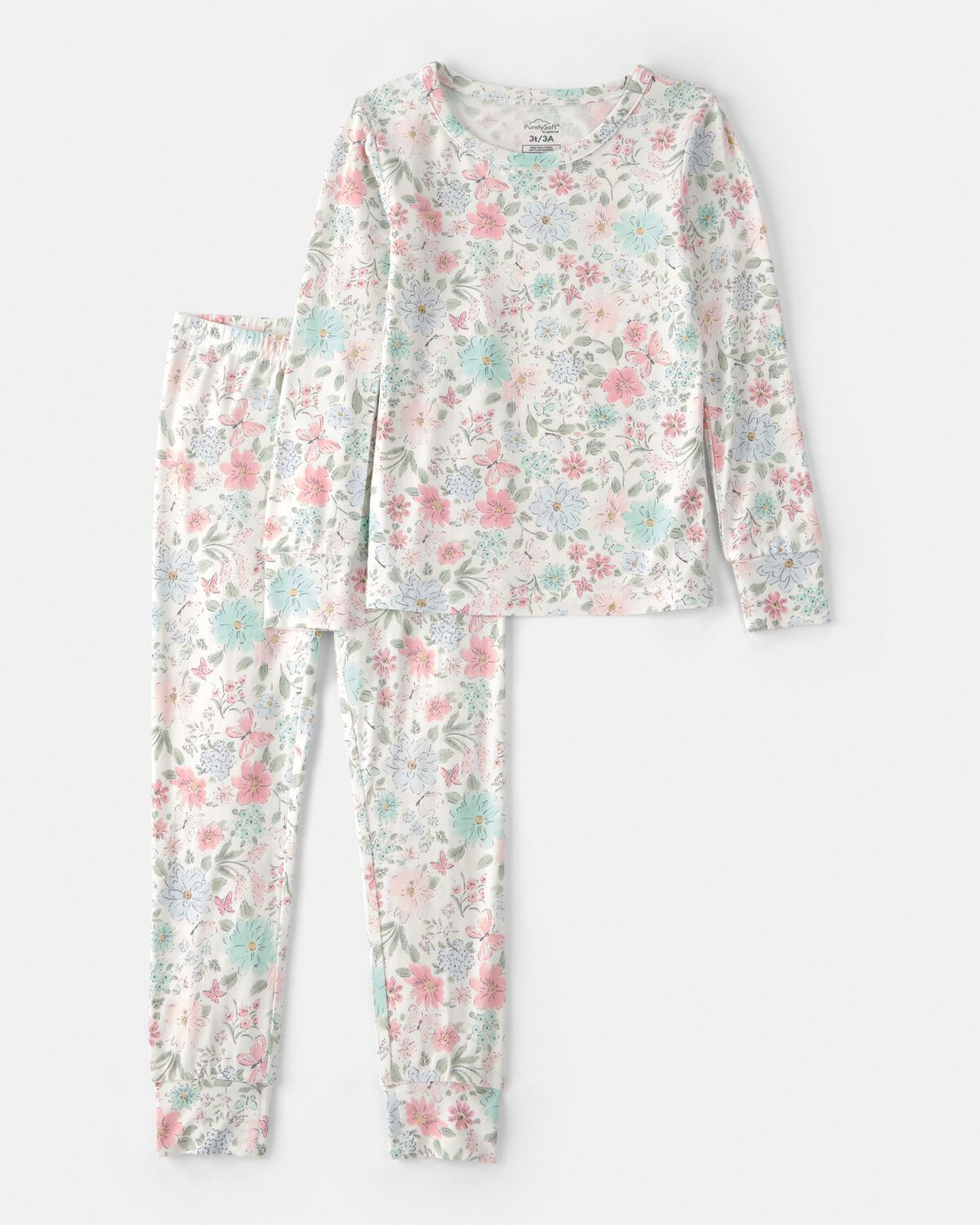 Toddler Girl Butterfly Garden PurelySoft 2-Piece Pajama Set | Carter's Inc