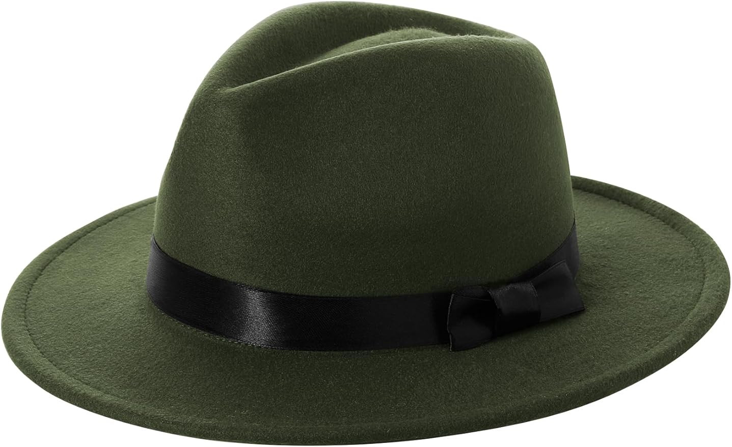 BABEYOND 1920s Fedora Hat for Men Gatsby Wide Brim Fedora Hat Felt Panama Cap with Band for Women... | Amazon (US)