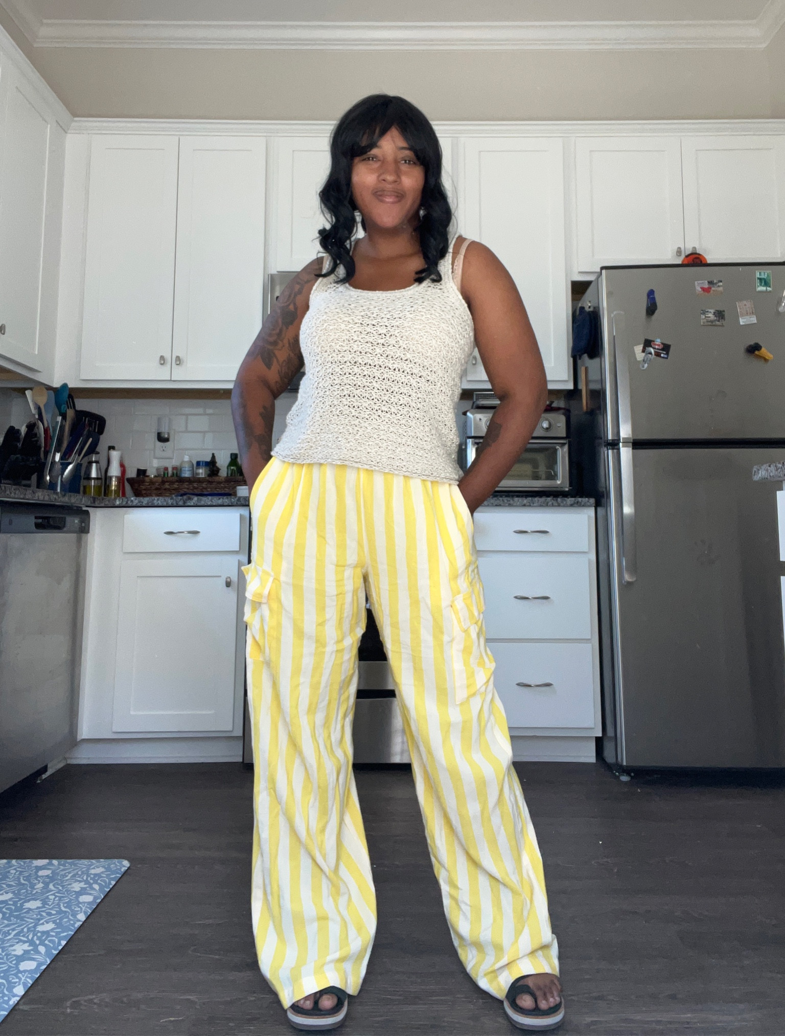 Definitely going to be wearing these yellow striped pants all summer long! The color makes me so happy!

Wearing a size Medium  

#LTKSeasonal #LTKFestival