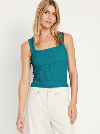 Square-Neck Textured Top | Old Navy (US)