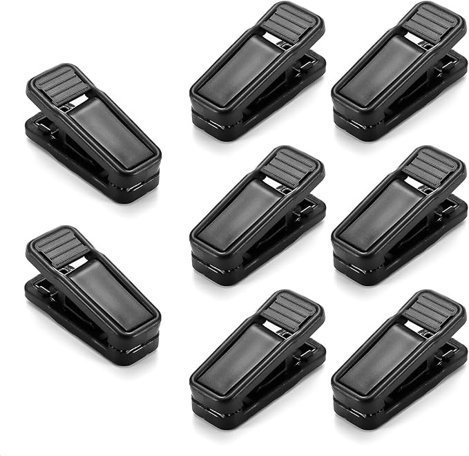 HOUSE DAY 20 Pack Pants Hanger Clips - Strong Pinch Grip Finger Clips for Clothes, Black Plastic ... | Amazon (US)
