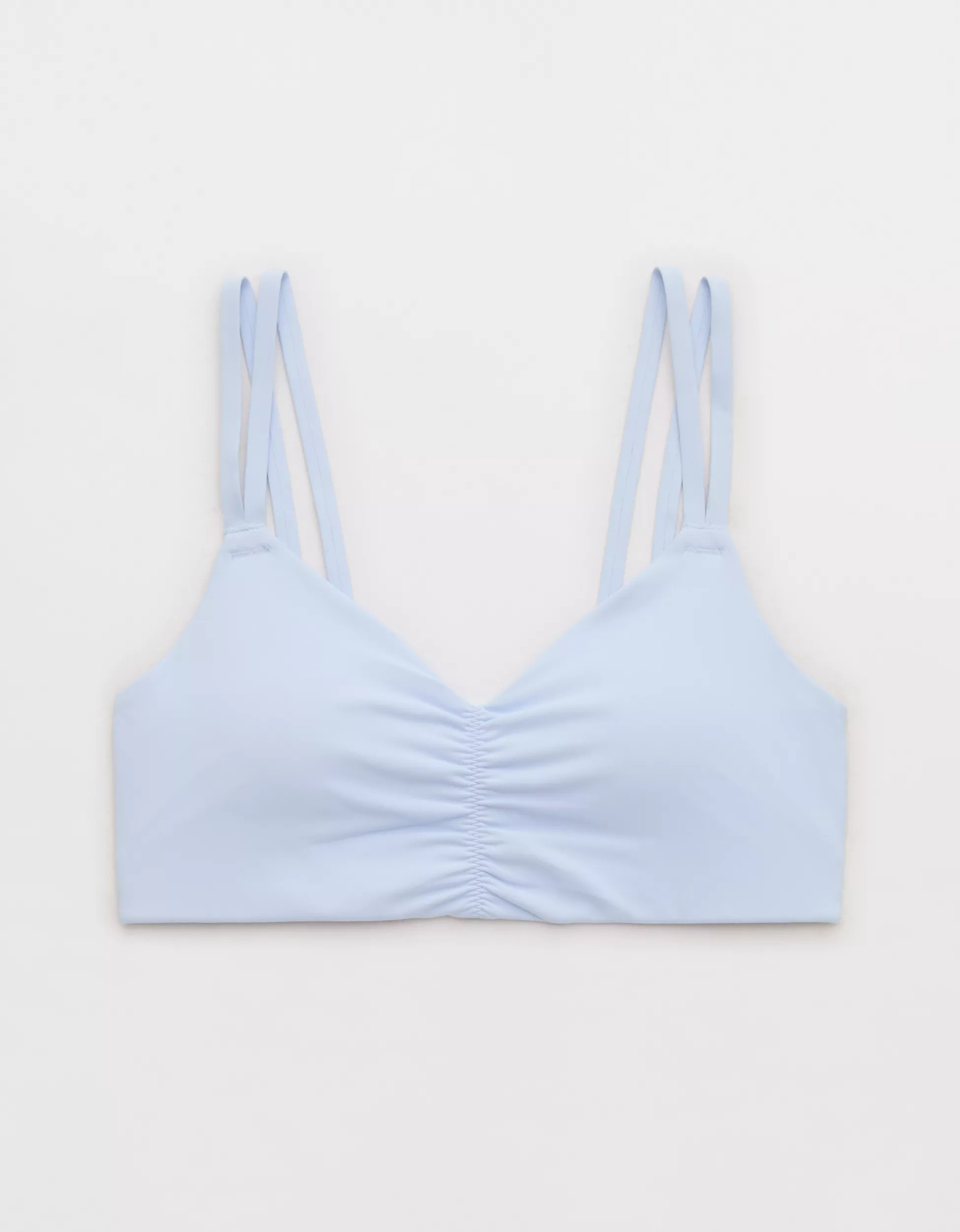 OFFLINE By Aerie Real Me Ruched Strappy Sports Bra | Aerie