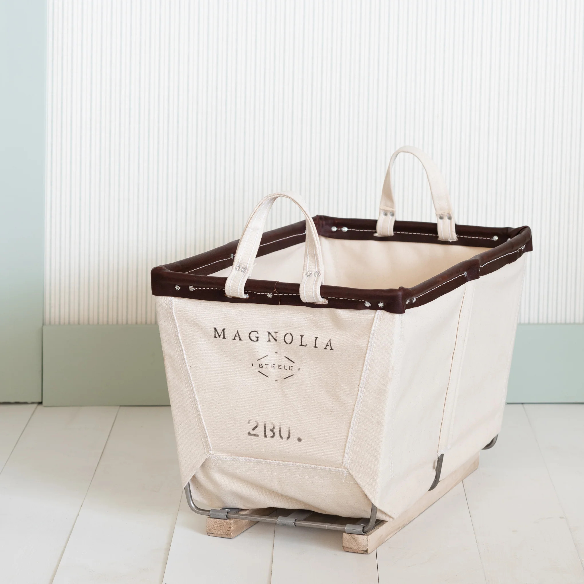 Magnolia Steele Canvas Small Basket - 2 BU | Magnolia