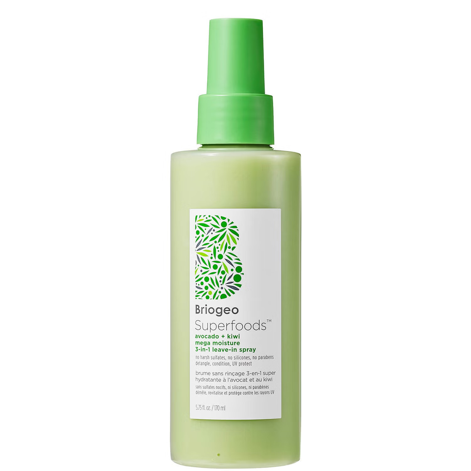 Briogeo Avocado and Kiwi Mega Moisture 3-in-1 Leave-in Spray 5.75 fl. oz | Dermstore (US)