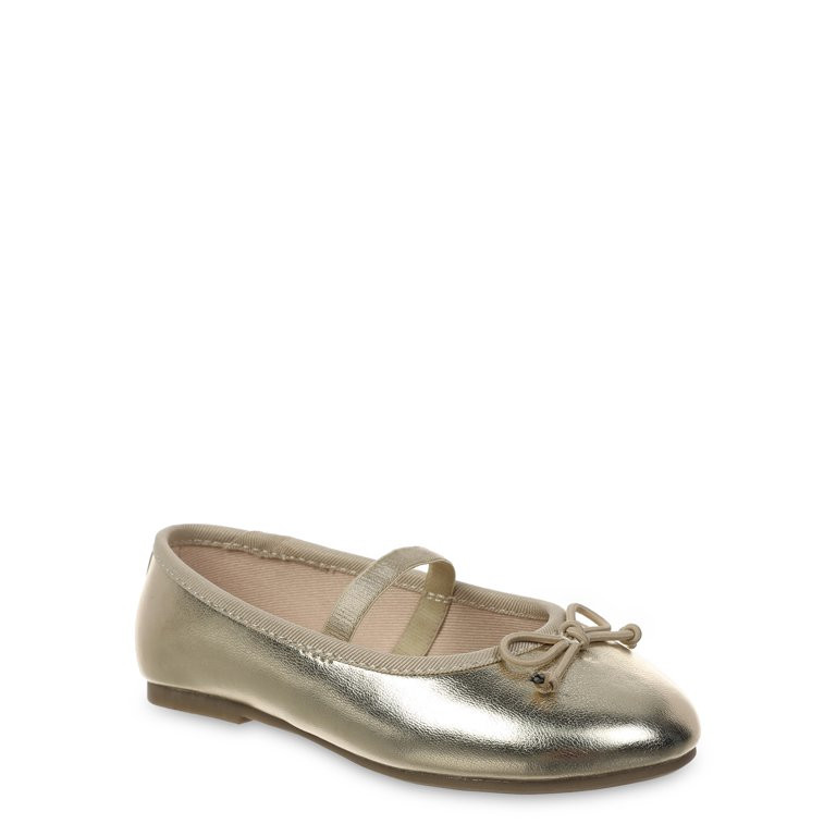 Wonder Nation Toddler Girl Classic Bow Ballet Dress Flat - Walmart.com | Walmart (US)