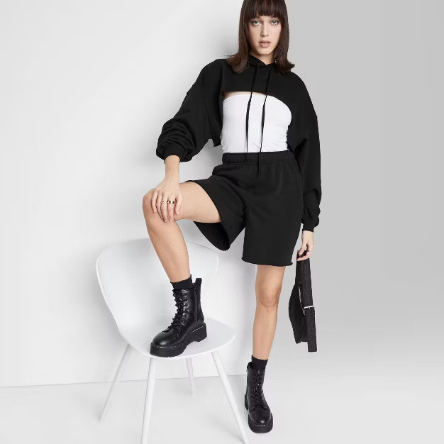 Women's Super Cropped Hooded Sweatshirt - Wild Fable™ | Target