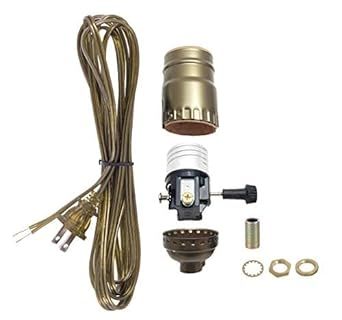 B&P Lamp® Antique Brass Socket with Matching Cord Set and Basic Hardware | Amazon (US)
