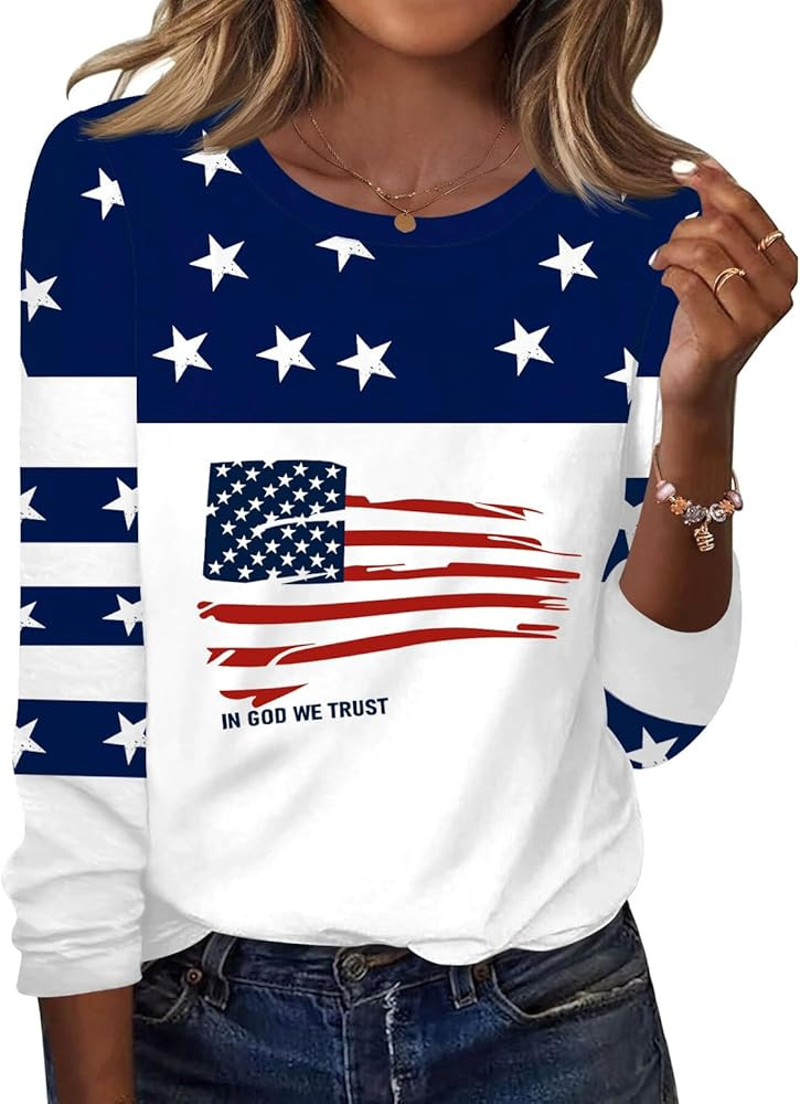 TCOT Women Long Sleeve Crew Neck Tee Tops Trendy Casual Dressy Blouses Spring Clothes Pullover Sh... | Amazon (US)