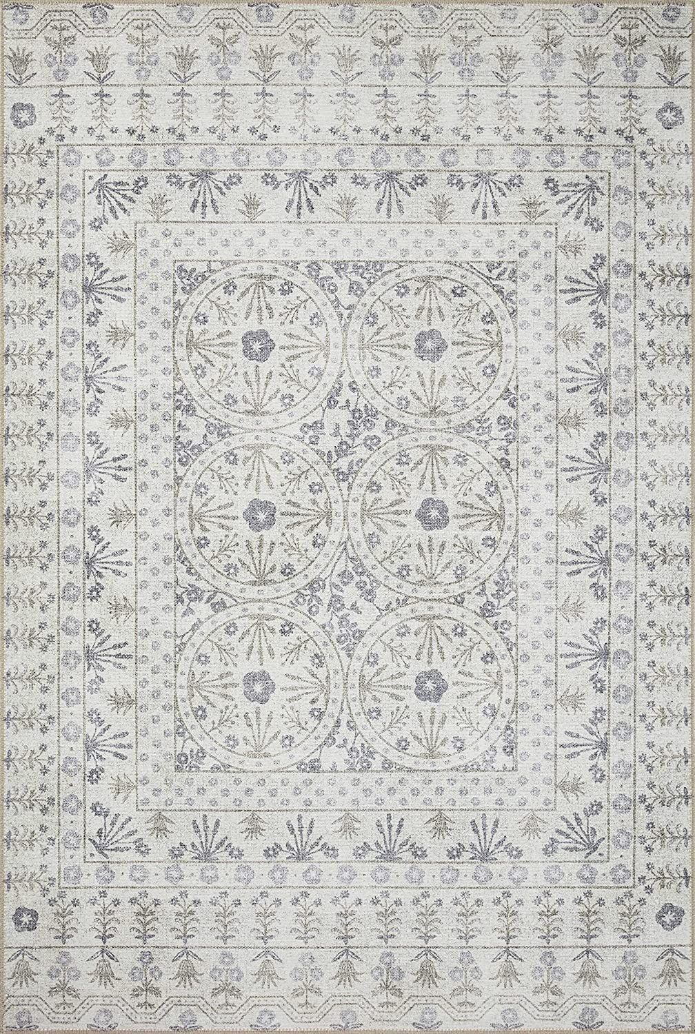 Rifle Paper Co. x Loloi Maison Collection MAO-03 Rosette Ivory 2'-3" x 3'-9" Accent Rug | Amazon (US)