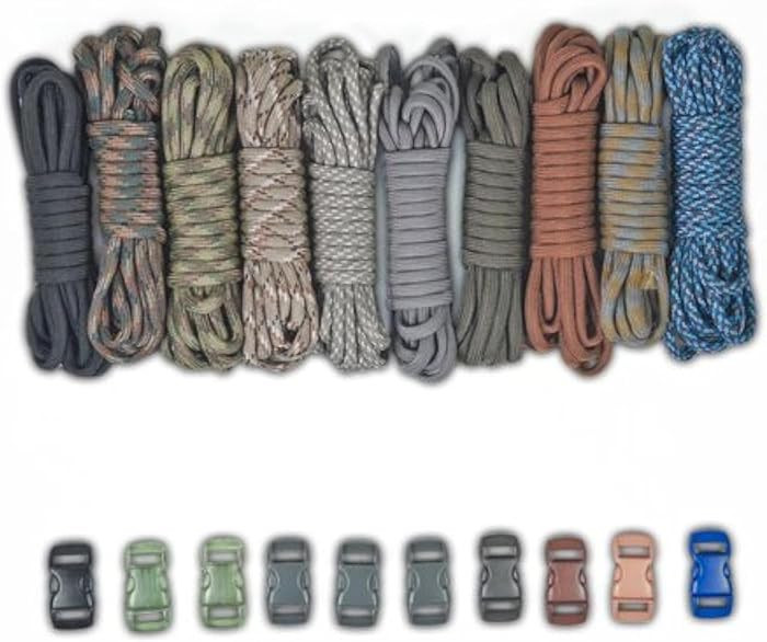 Paracord Planet 550lb Type III Paracord Combo Crafting Kits with Buckles | Amazon (US)