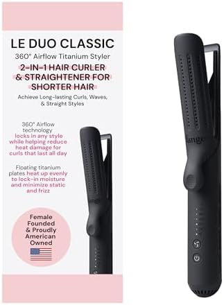 L'ANGE HAIR Le Duo Standard 360° Airflow Styler | 2-in-1 Curling Wand & Titanium Flat Iron Hair ... | Amazon (US)