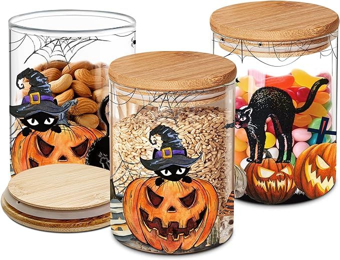 Bonsai Tree Halloween Decor, Halloween Canisters Sets of 3 for Home Kitchen Counter Decorations, ... | Amazon (US)