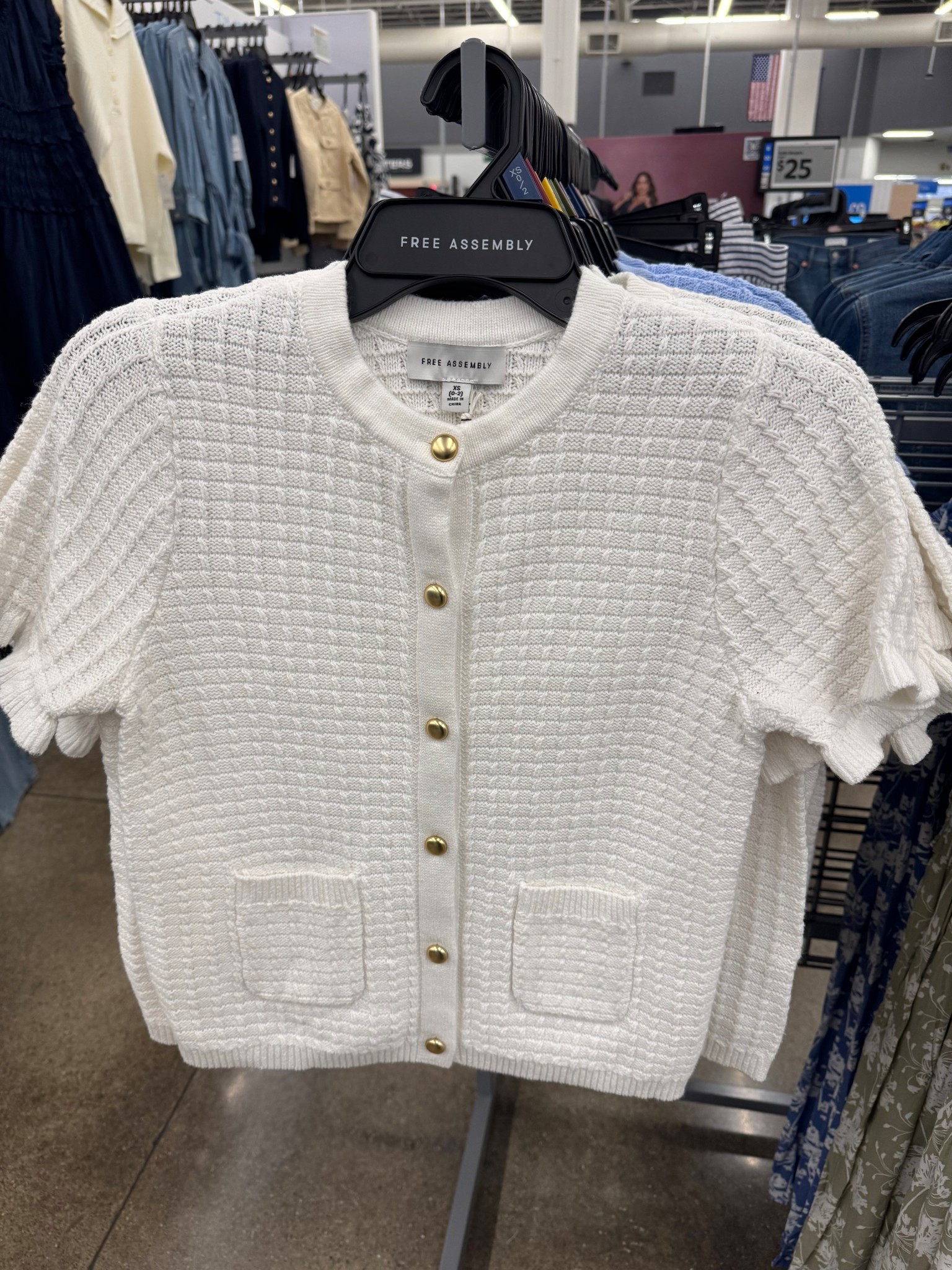 Walmart Free Assembly Women's Cotton Basketweave Cardigan Sweater with Short Ruffle Sleeves, Lightweight, Sizes XS-XXL

#LTKSeasonal #LTKootd #LTKWorkwear