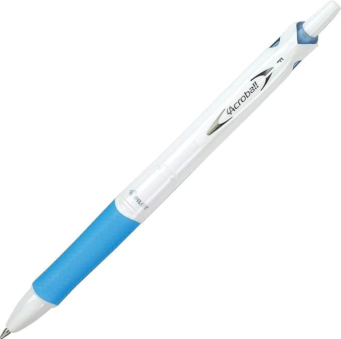 PILOT Acroball PureWhite Advanced Ink Refillable & Retractable Ball Point Pens with Blue Accents,... | Amazon (US)