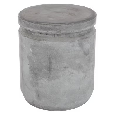 15"x17" Fiber Clay Patio Garden Stool - Light Gray - Olivia & May | Target