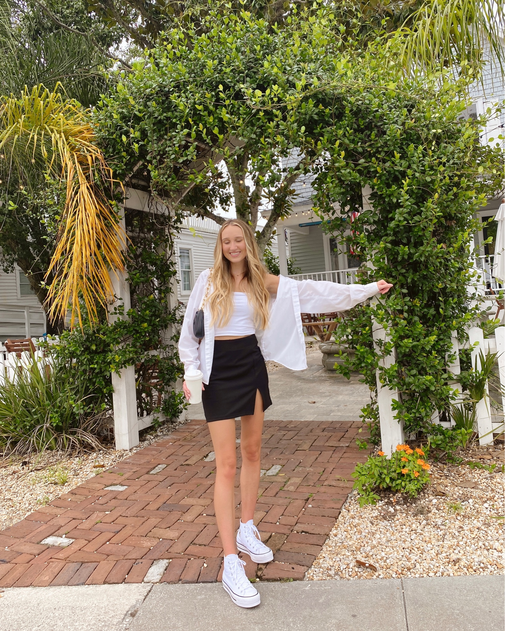 fall outfit, elevated casual outfit, fall trends, black mini skirt, white button up, amazon style, white platform converse

#LTKstyletip #LTKunder50 #LTKunder100