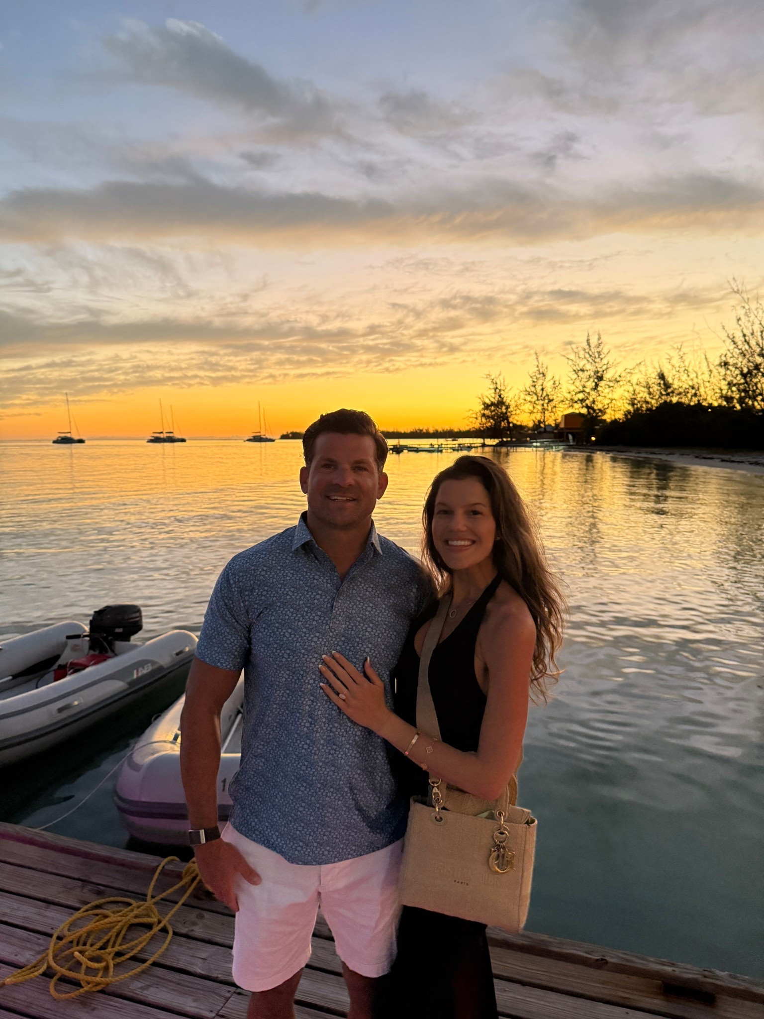 Robby’s shirt is from Collars & Co. 
My dress is great for vacation. It’s stretchy & flattering. I’m wearing a small and it comes in two colors! 

#LTKSwim #LTKTravel