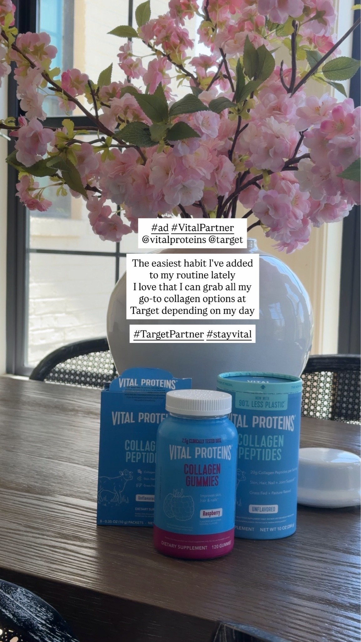 #ad #VitalPartner @target
The easiest habit I’ve added to my routine lately 🤍
I love that I can grab all my go-to @vitalproteins collagen peptides at Target depending on my day—

• Powder for my morning coffee at home

• Stick packs when I’m on the go

• Gummies for an easy daily collagen addition

It just makes staying consistent feel effortless ✨ #targetpartner #stayvital @Shop.LTK #liketkit 
**These statements have not been evaluated by the Food and Drug Administration. These products are not intended to diagnose, treat, cure or prevent any disease.