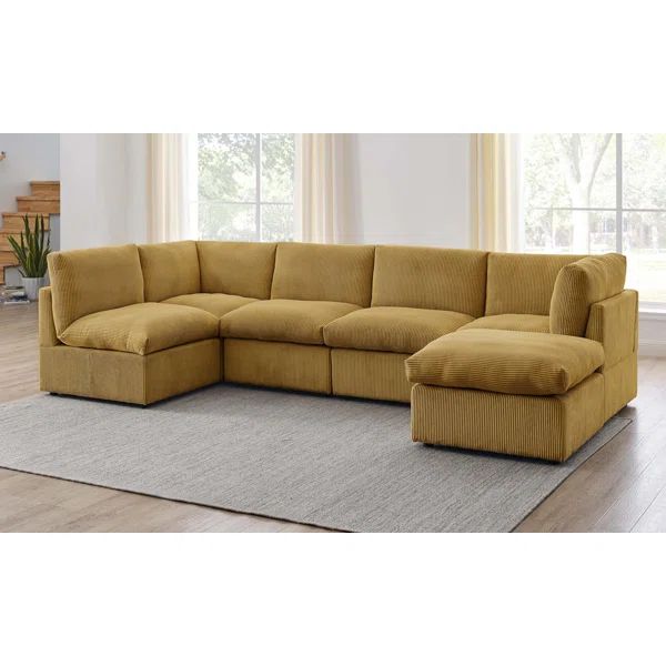 Priyen 6 - Piece Upholstered Sectional | Wayfair North America