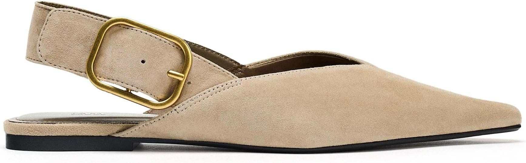 Slingback Flat Shoes for Women Pointed Closed Toe Flat Mule Sandals Casual Comfortable Office Dre... | Amazon (US)