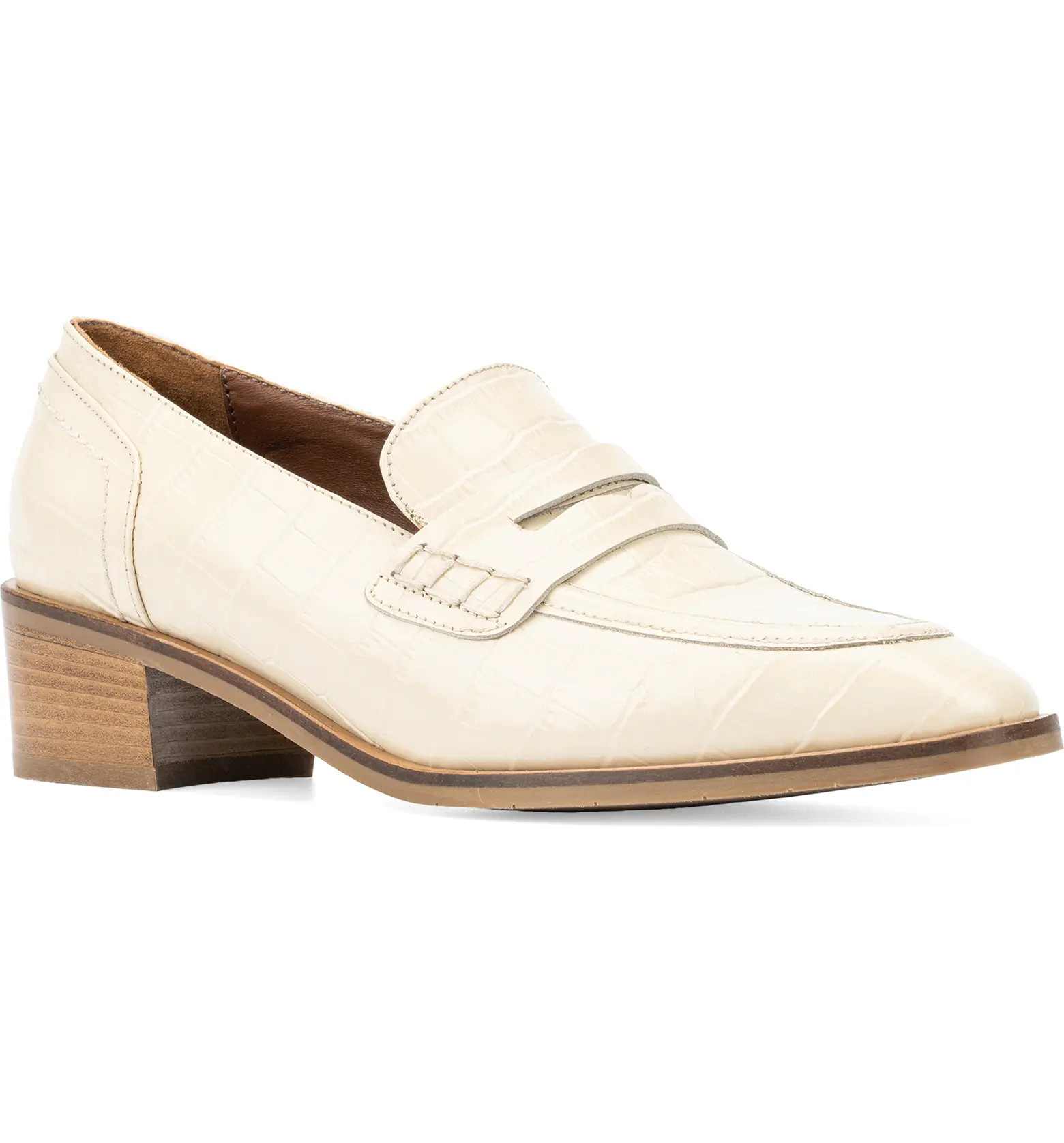 Riya Croc Embossed Penny Loafer (Women) | Nordstrom