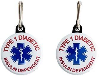 Type 1 Diabetic Insulin Dependent Medical Zipper Pulls in Case of Emergency Diabetes, Pacemaker, ... | Amazon (US)