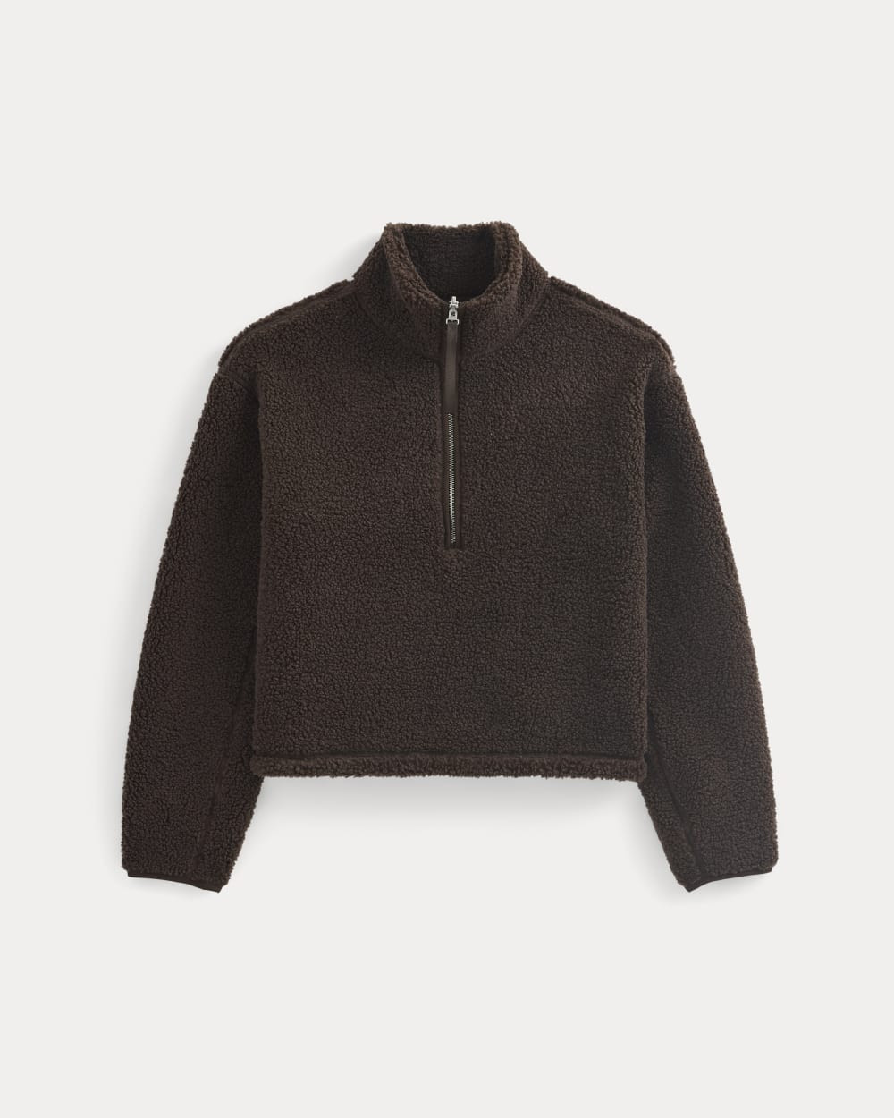 Reversible Teddy Half-Zip Pullover | Coffee Bean | Everlane