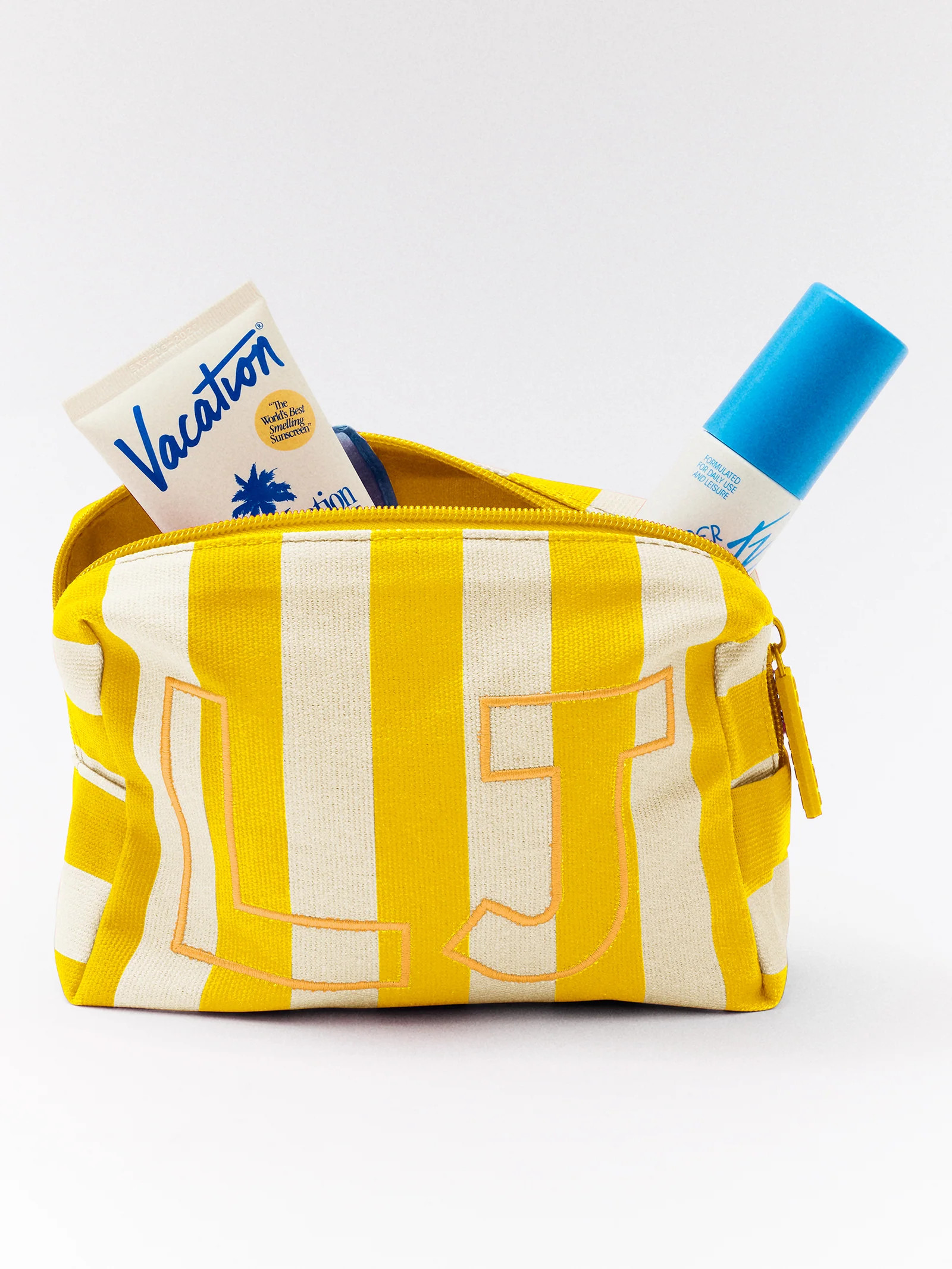 Striped Take It Away Custom Storage Pouch - Custom Citrus | BaubleBar