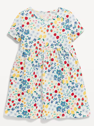 Printed Jersey-Knit Short-Sleeve Dress for Toddler Girls | Old Navy (US)