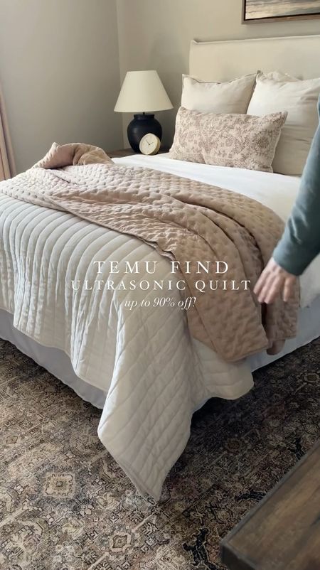 I’ve been searching for a super soft, neutral quilt that’s lightweight for the warmer months, and I finally found it - in the Temu app 🙌🏻🙌🏻 I LOVE it so much, it was exactly what I was looking for 🎉

#LTKhome #LTKVideo #LTKfindsunder50