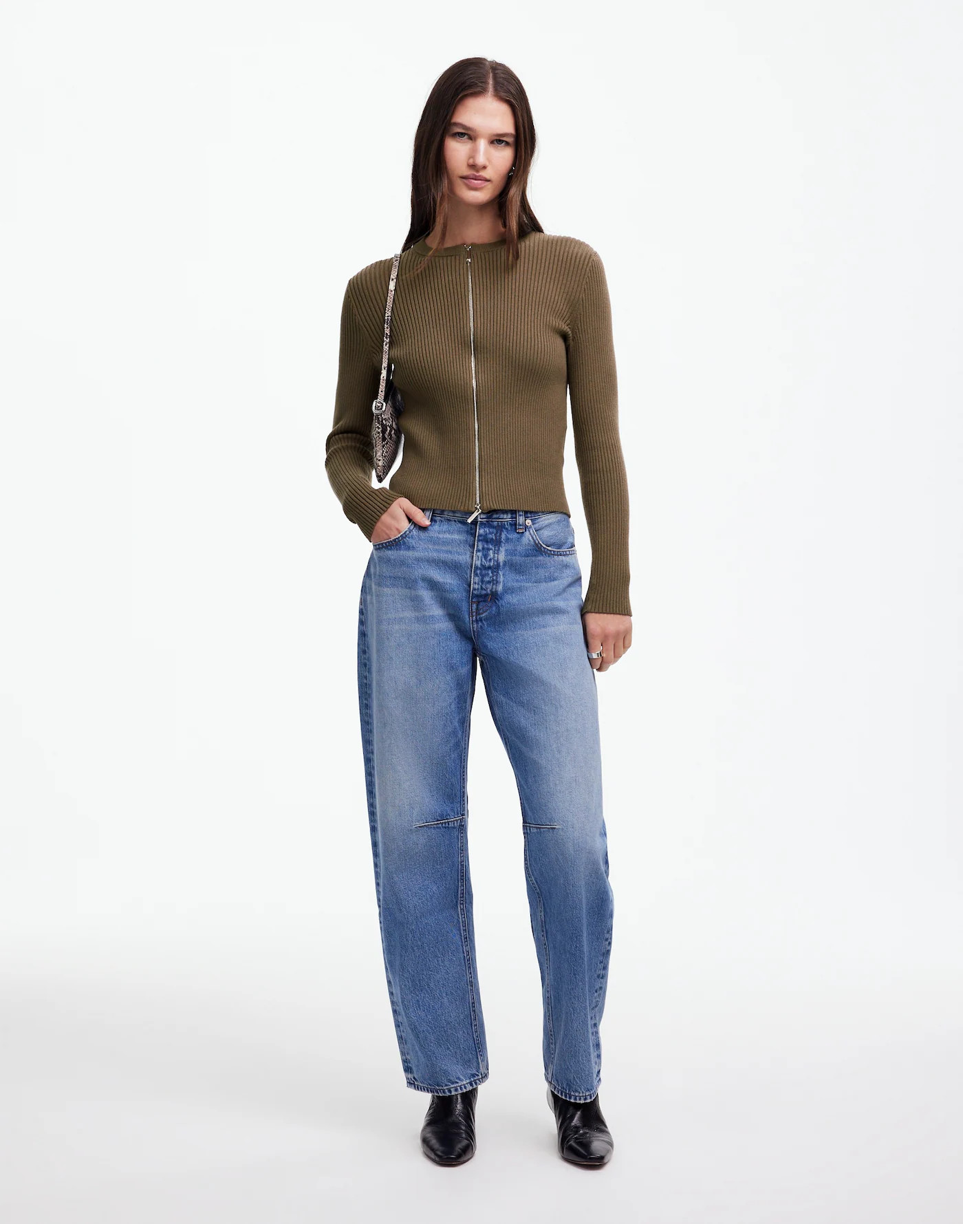 Zip-Front Ribbed Cardigan | Madewell
