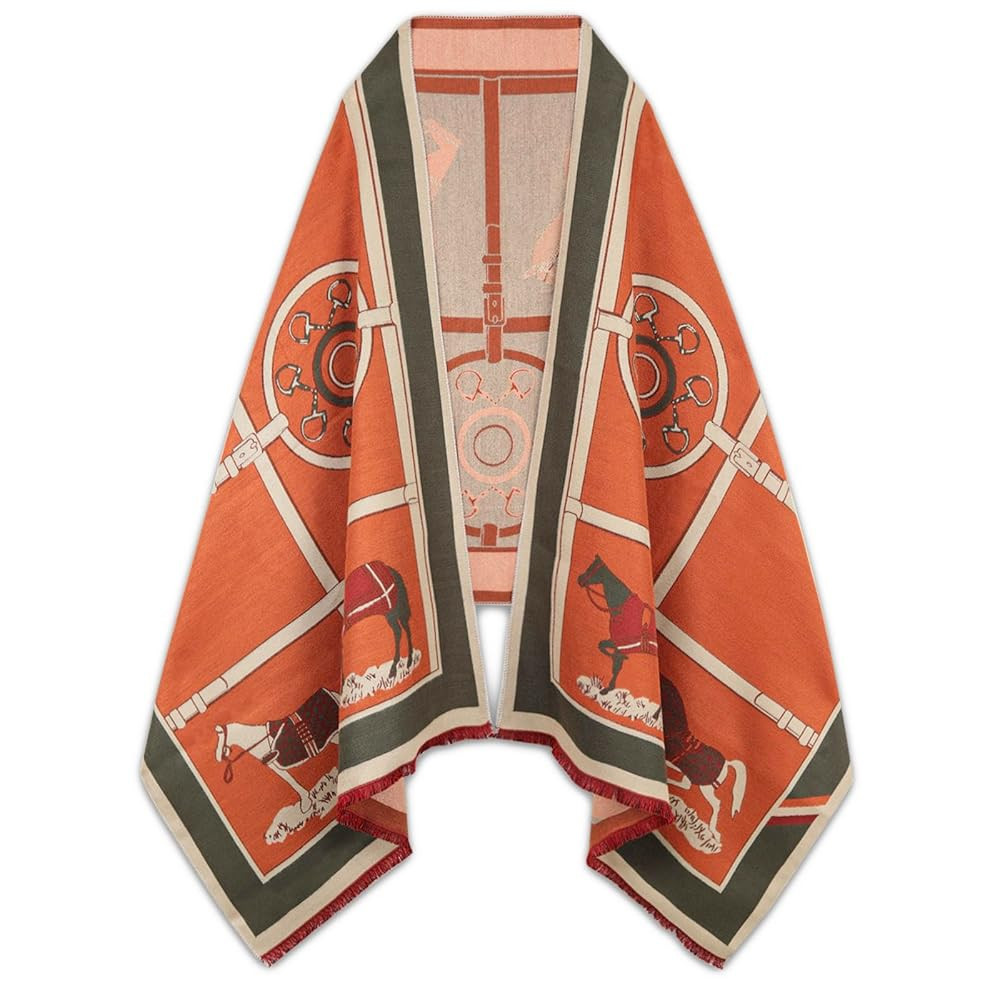 EXTREE Scarfs for Women Pashmina Silky Shawl Wrap for Evening Dressing Blanket Open Front Poncho ... | Amazon (US)