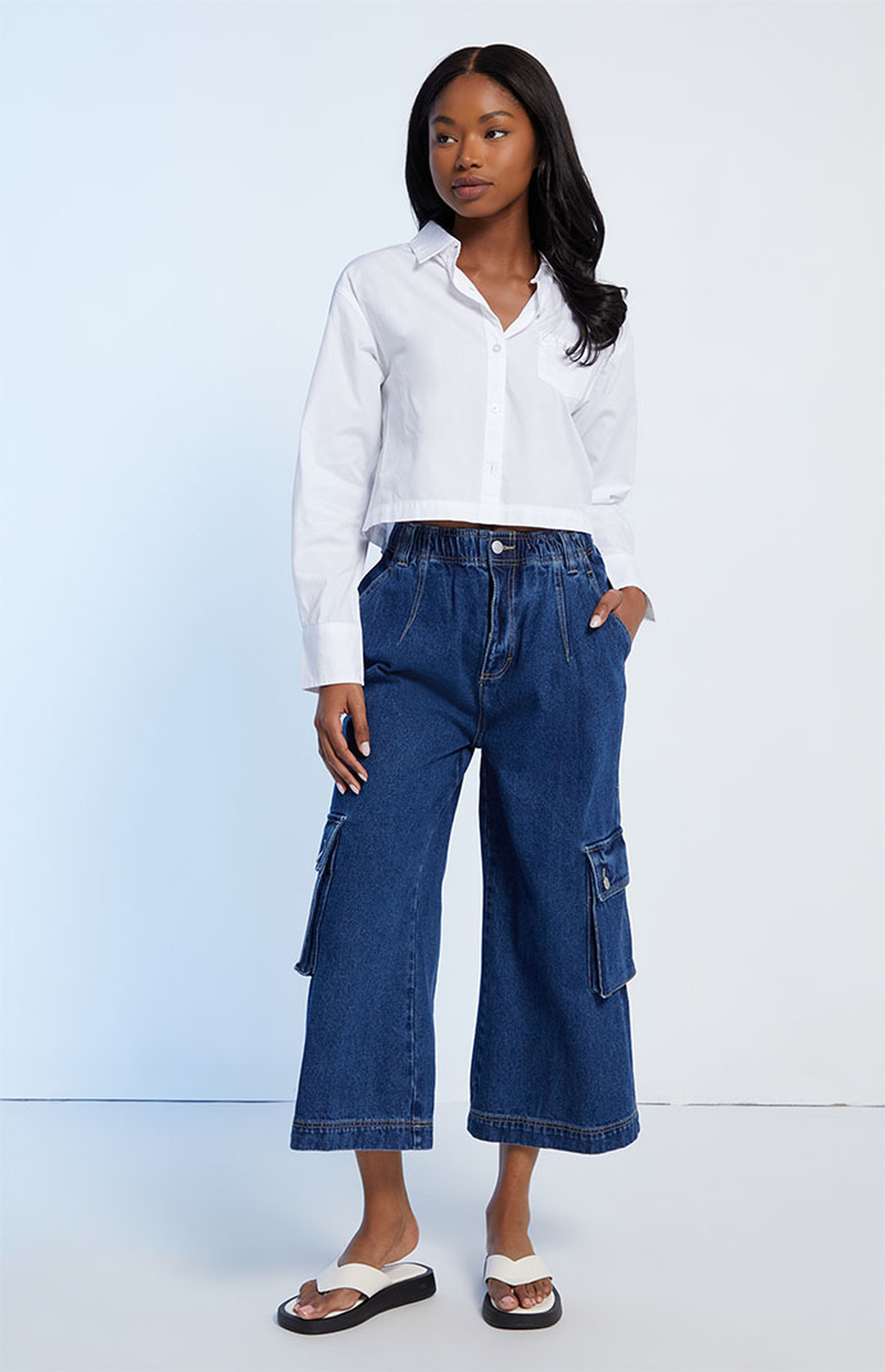 Obey Ariel Cropped Button Down Shirt | PacSun