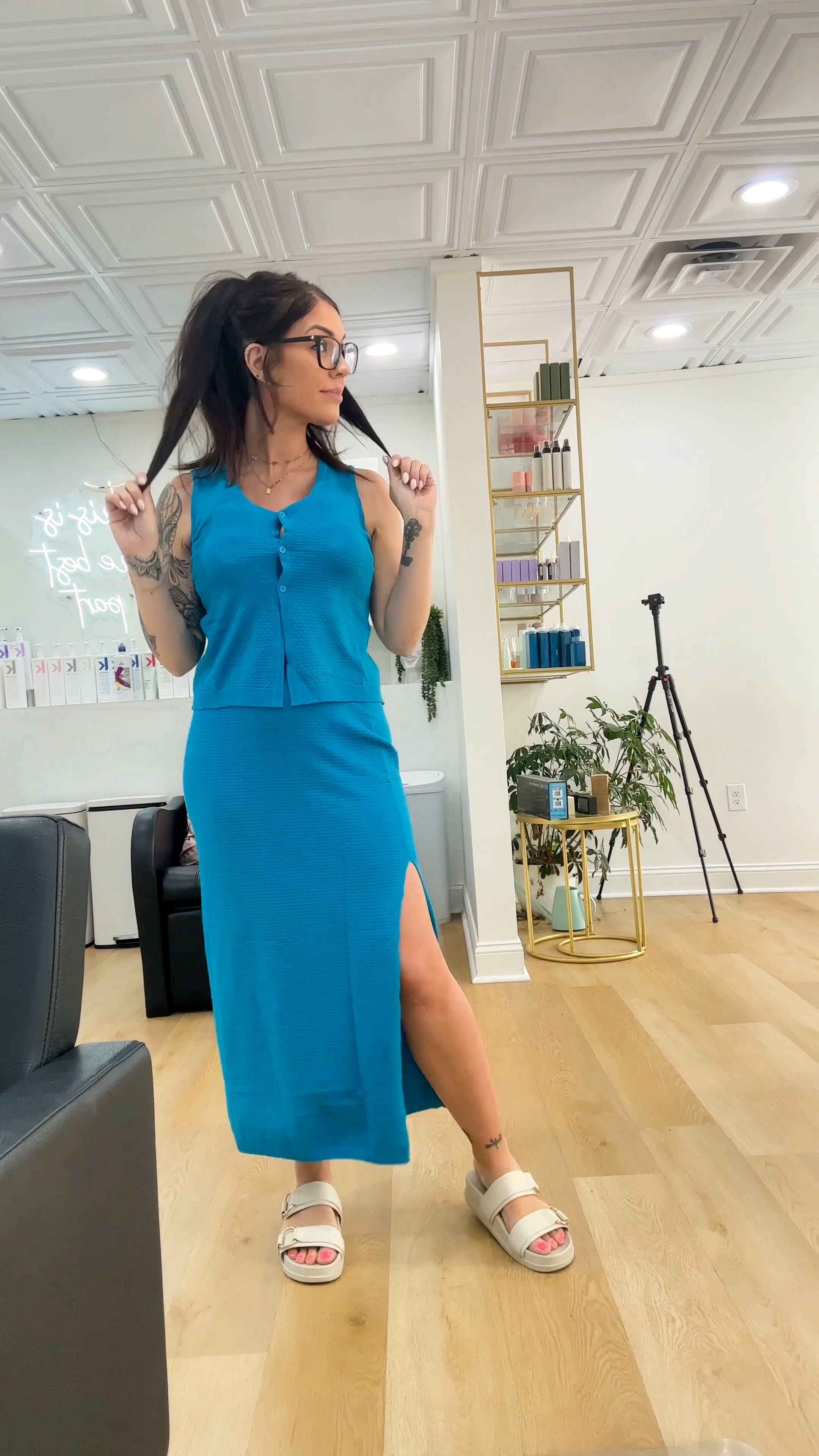 Breastfeeding + pumping friendly outfit of the day. 
Matching set is from Amazon - wearing a size small
Sandals are from target 
Wearing my favorite Amazon wearable pumps

#LTKfindsunder50 #LTKbaby #LTKworkwear