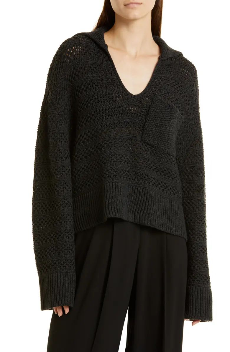 Oversize Open Stitch Merino Wool Sweater | Nordstrom