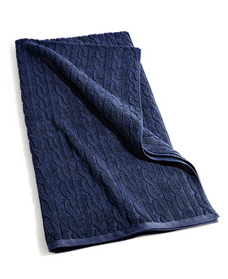 Lauren Ralph Lauren Sanders Cable Bath Towels - Macy's | Macy's