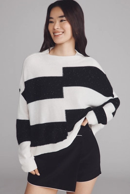 The Alani Cashmere Mock-Neck Sweater by Pilcro | Anthropologie (US)