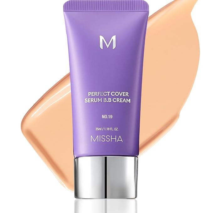 MISSHA M PERFECT COVER SERUM BB CREAM No.19 Ivory - Fair/Light with Warm Undertone, Skin Tint, Ti... | Amazon (US)