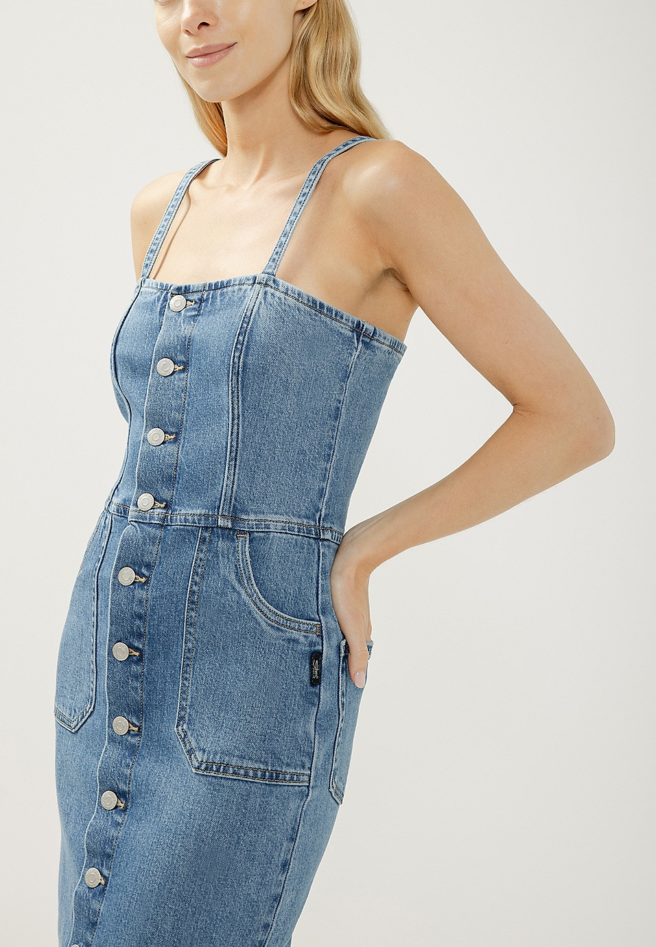 Silver Jeans Co.\u00ae Button Front Denim Midi Dress | Maurices