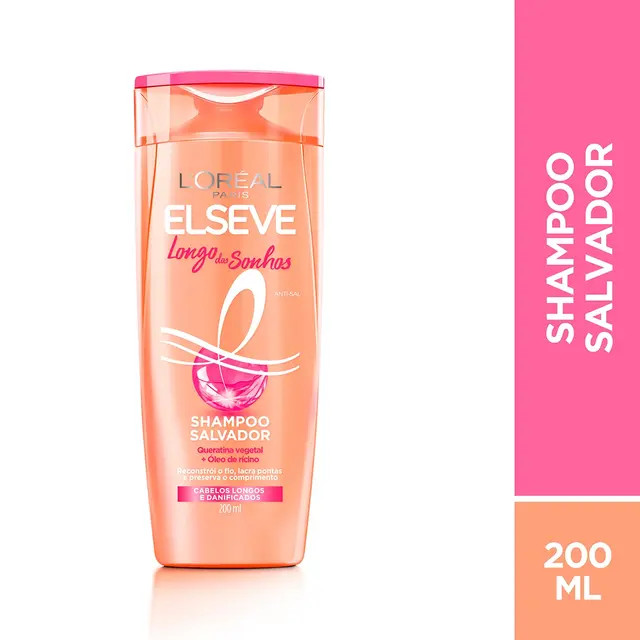 Shampoo Elseve Longo dos Sonhos com 200ml 200ml | Droga Raia | DrogaRaia (BR)