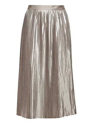 Metallic Pleated Midi Skirt | Banana Republic US